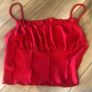 Shein, Ruched bust cropped tank top, NWOT Size: S